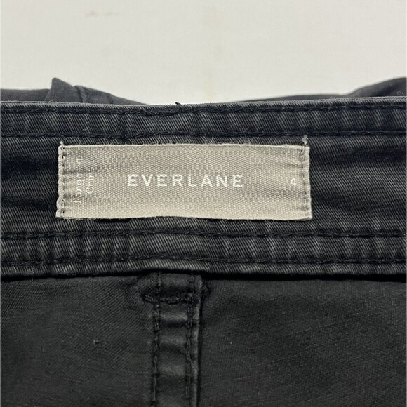 EVERLANE Womens Black Cropped Wide Leg High Rise Denim Pants Jeans Size 4 - Picture 6 of 9
